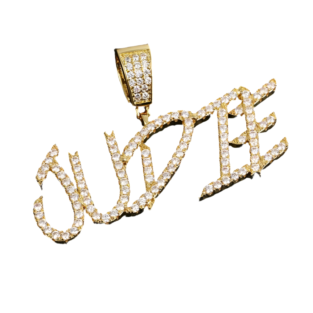 CUSTOM ICED PENDANT V1 GOLD