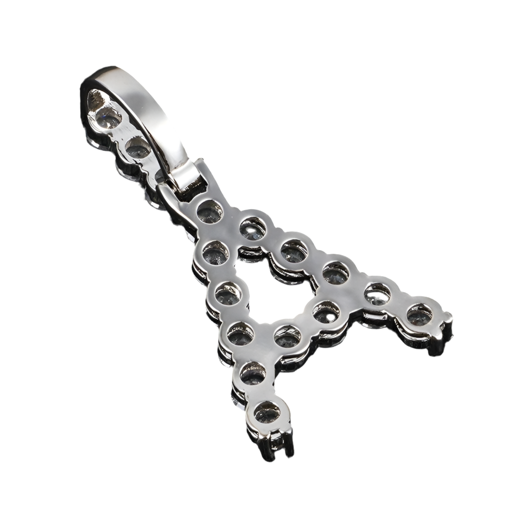 CUSTOM ICED PENDANT V1 SILVER