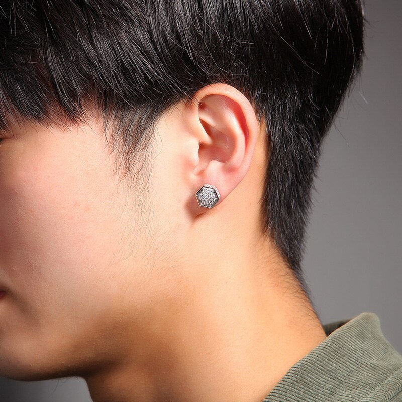 Boucles d'Oreilles Hexagon Ice S925 - MCSHXP