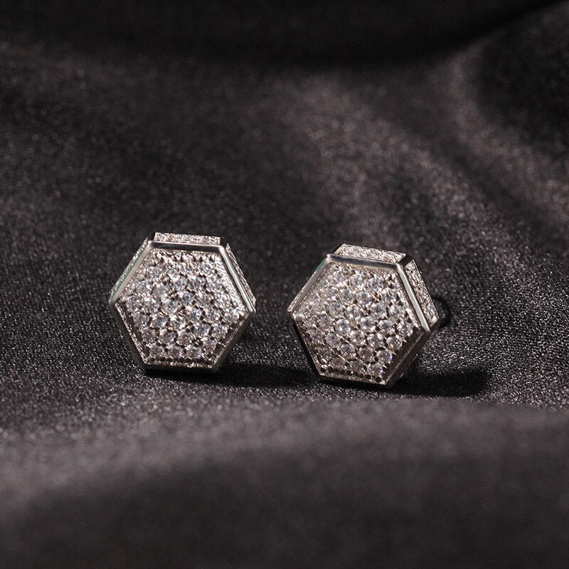 Boucles d'Oreilles Hexagon Ice S925 - MCSHXP