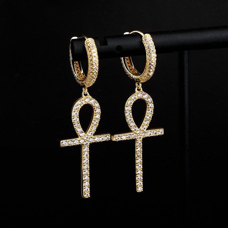 Boucles d'Oreilles Ankh Cross S925 - MCSHXP
