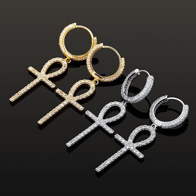 Boucles d'Oreilles Ankh Cross S925 - MCSHXP
