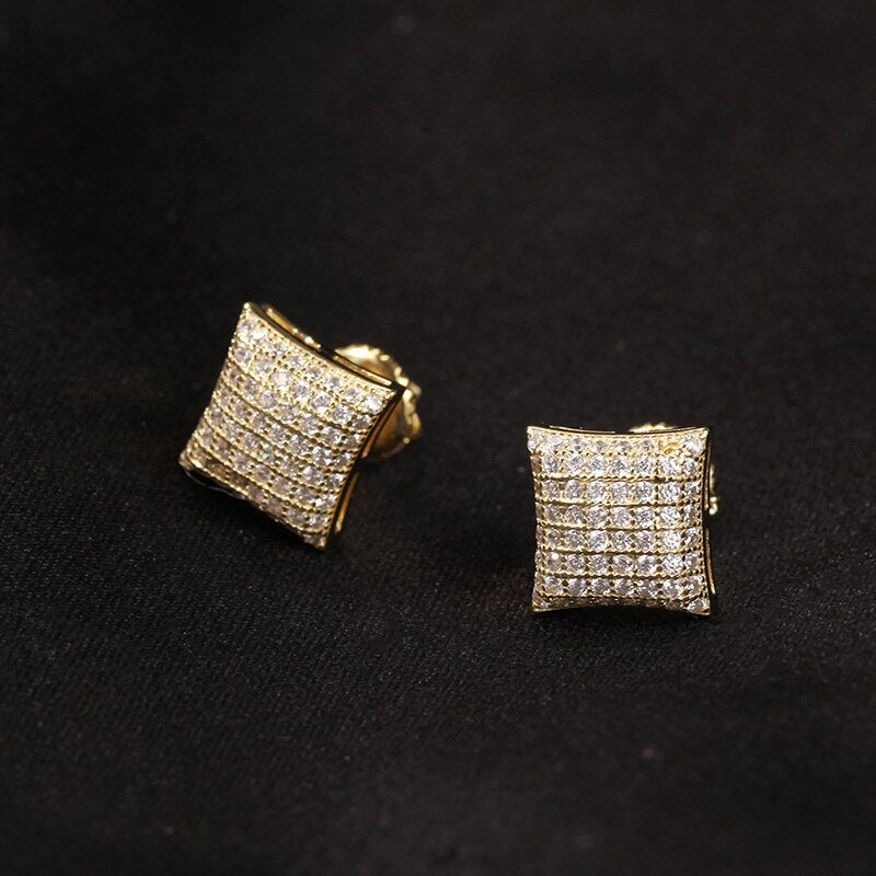 Boucles d'Oreilles Square Pave S925 - MCSHXP