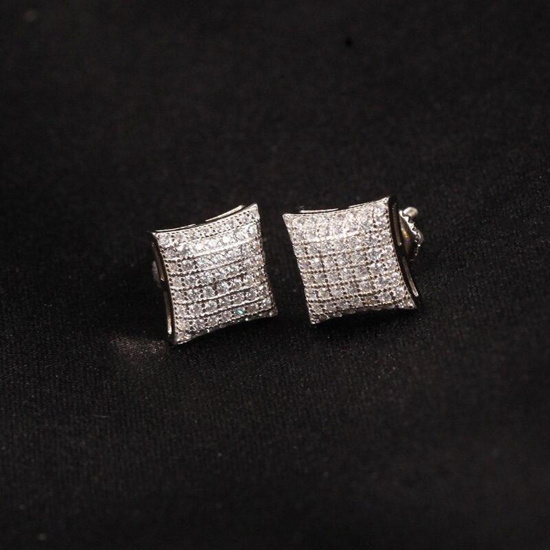 Boucles d'Oreilles Square Pave S925 - MCSHXP