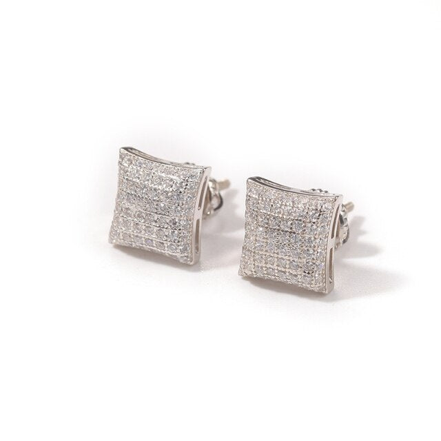 Boucles d'Oreilles Square Pave S925 - MCSHXP