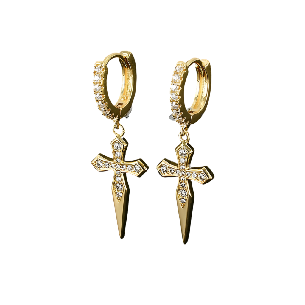 Boucles "Diamond Cross"