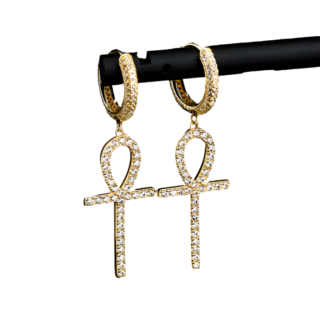 Boucles d'Oreilles Ankh Cross S925