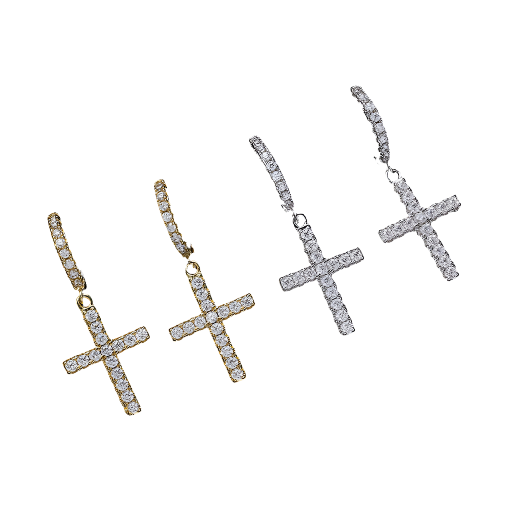 Boucles "Diamond Cross"