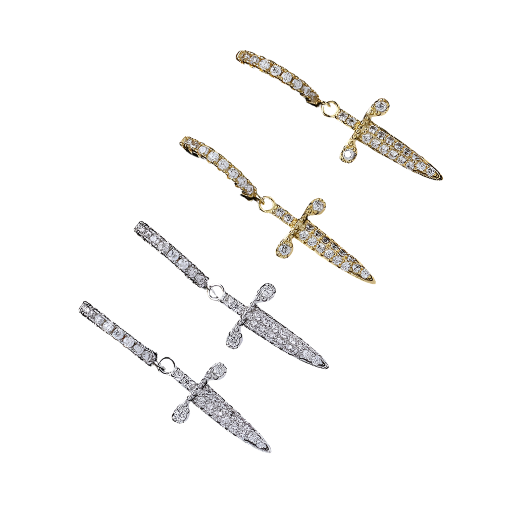 Boucles "Diamond Cross"