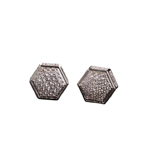 Boucles d'Oreilles Hexagon Ice S925