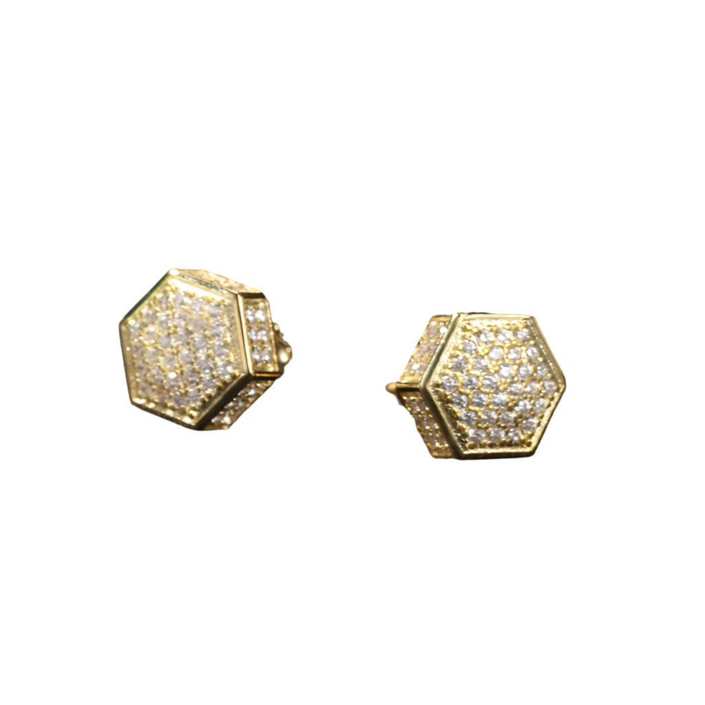 Boucles d'Oreilles Hexagon Ice S925